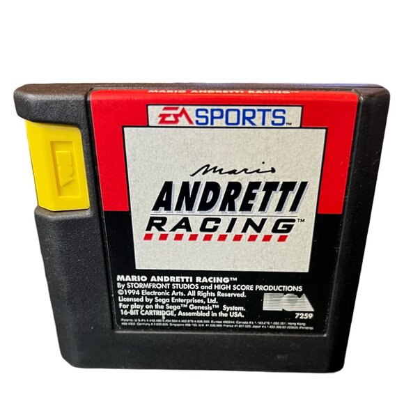Mario Andretti Racing (Sega Genesis 1994)Game with Manual & Case ,Gently used, - Picture 10 of 12